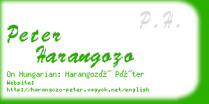 peter harangozo business card